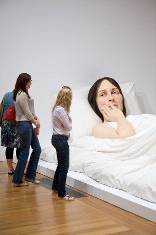 Ron Mueck England b.1958 In bed 2005 Mixed media Purchased 2008. Queensland Art Gallery Foundation Collection: Queensland Art Gallery Photograph: Natasha Harth, QAGOMA