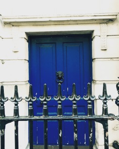 A bold blue doorway at the Scotland Office. It's the lion knocker that grabbed me.