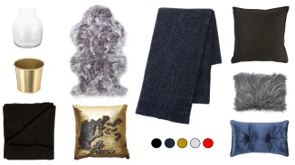 Faux fur, playful sequin cushions and throws